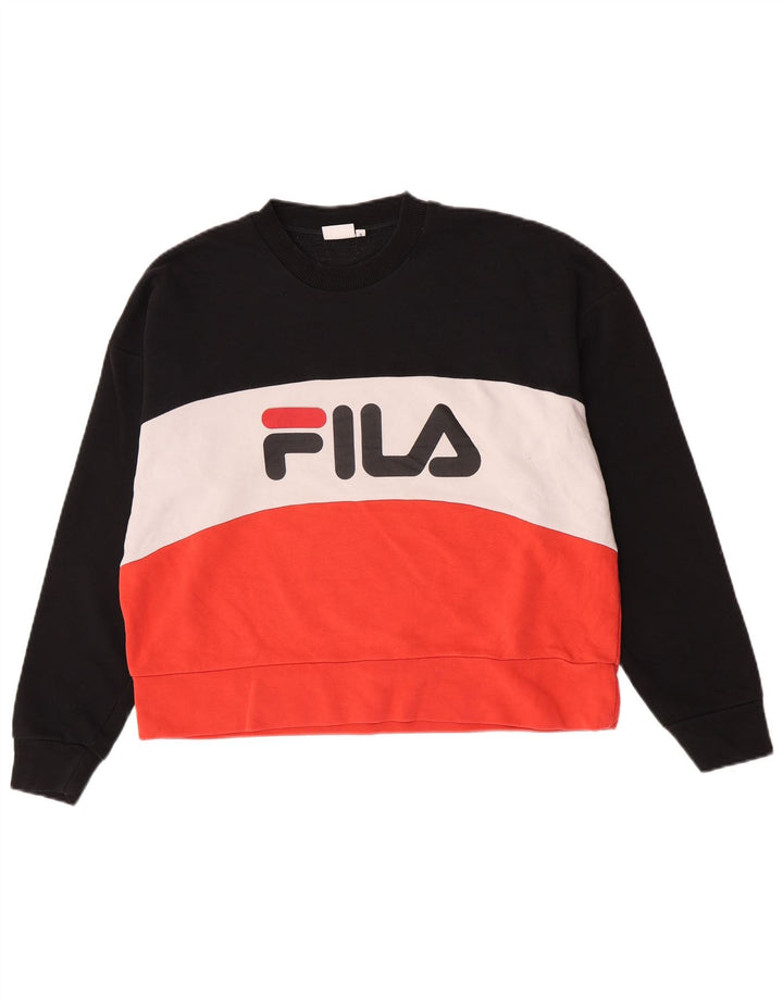 Ανδρικό γραφικό φούτερ Fila Μικρό πολύχρωμο Colourblock