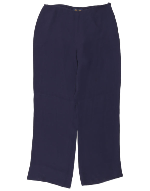 Luisa Spagnoli Womens Straight Casual Trousers IT 48 XL W32 L31 Navy Blue