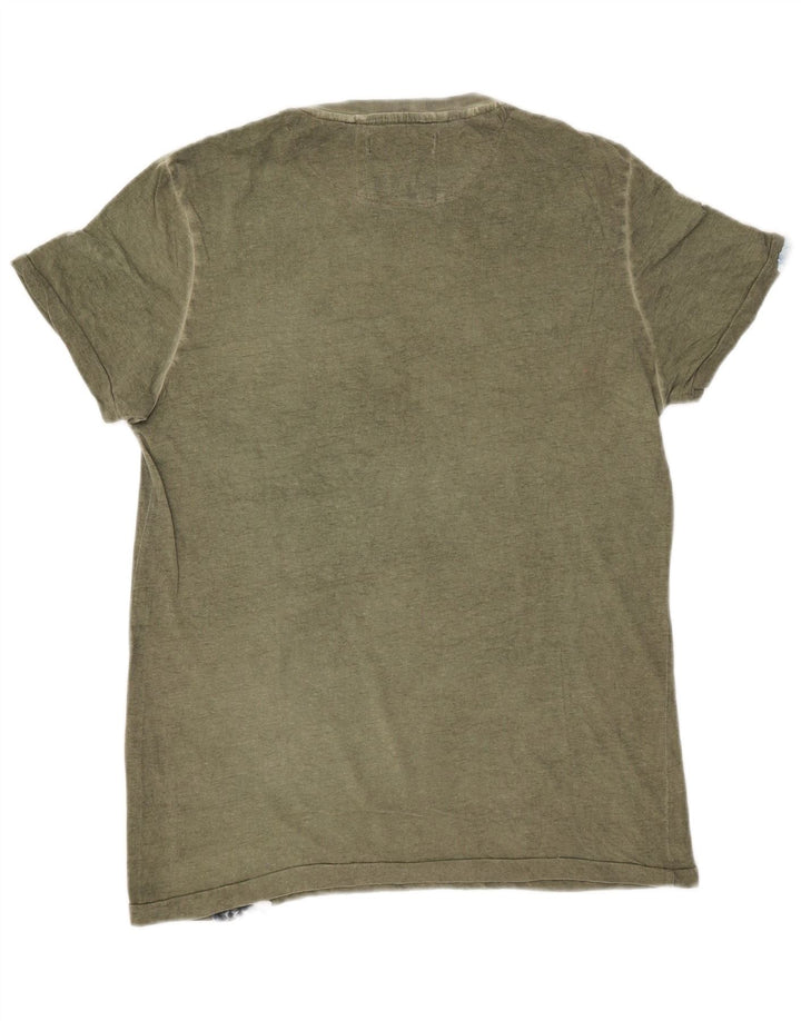 Ανδρικό γραφικό T-Shirt Desigual Top Medium Khaki