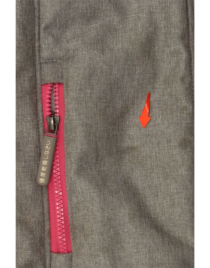 SUPERDRY Womens The Windtrekker Graphic Windbreaker Jacket UK 6 XS Grey