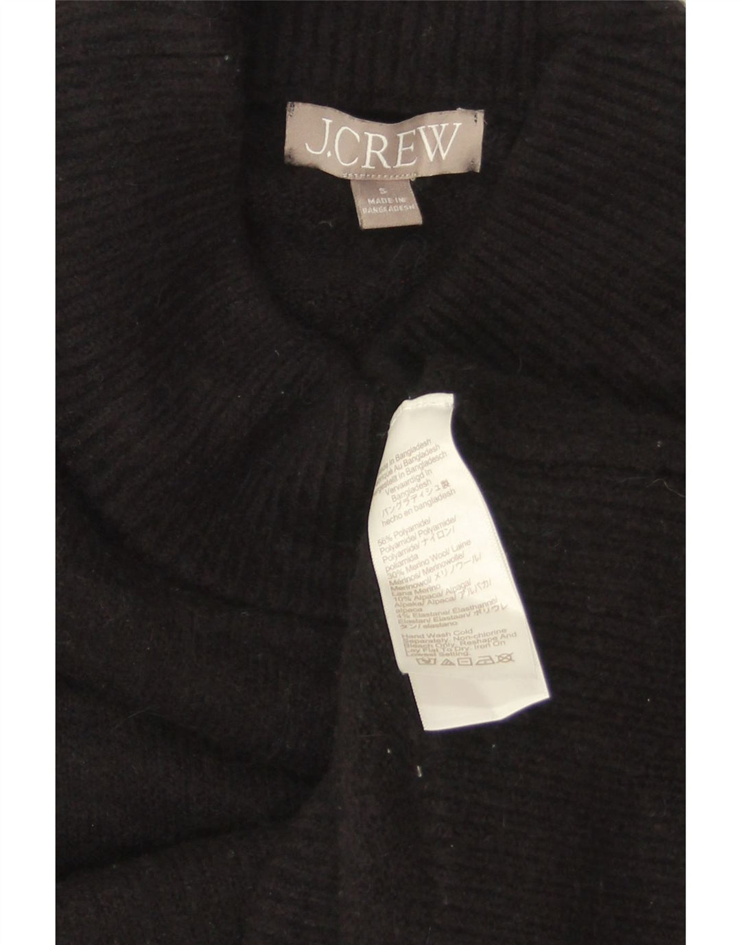 J. CREW Γυναικείο πουλόβερ υπερμεγέθη Crop Turtle Neck Jumper UK 10 Small Black