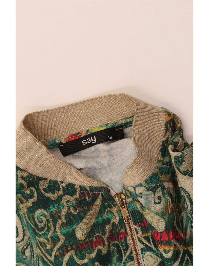 Vintage Γυναικείο Bomber Jacket EU 38 Medium Green Paisley