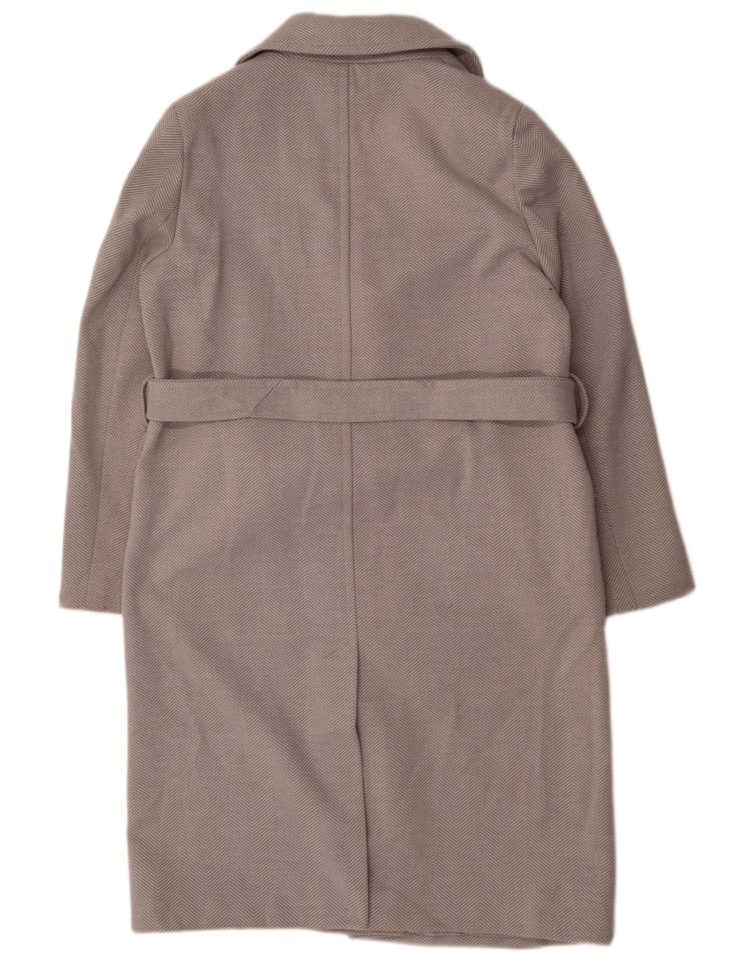 Marks & Spencer Γυναικείο Πανωφόρι UK 14 Μεγάλο Γκρι Πολυεστέρας Ψαροκόκκαλο