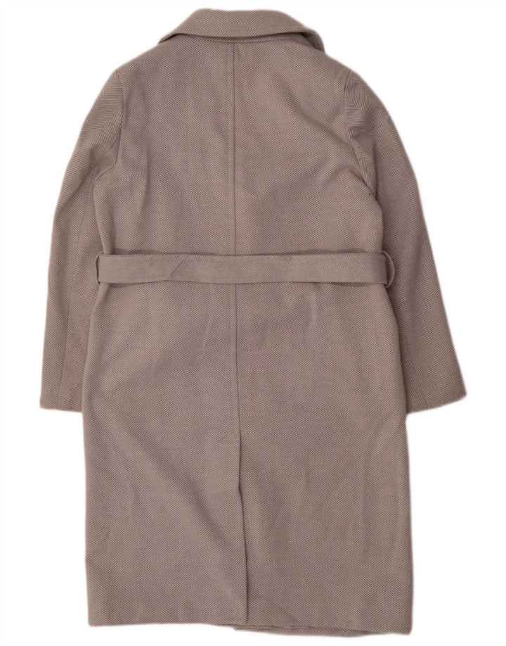 Marks & Spencer Γυναικείο Πανωφόρι UK 14 Μεγάλο Γκρι Πολυεστέρας Ψαροκόκκαλο