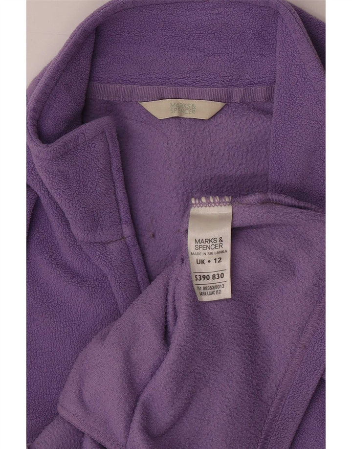 Marks & Spencer Γυναικείο Fleece Jacket UK 12 Medium Purple Polyester