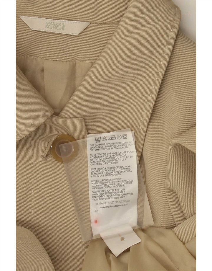 Γυναικείο πανωφόρι Marks & Spencer Standard Fit UK 18 XL Beige Polyester