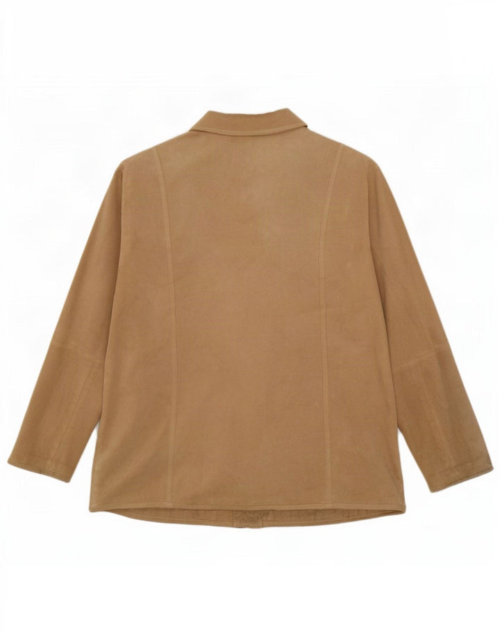 SAMOON Γυναικείο πουκάμισο Suede UK 20 2XL Δερμάτινο μπεζ