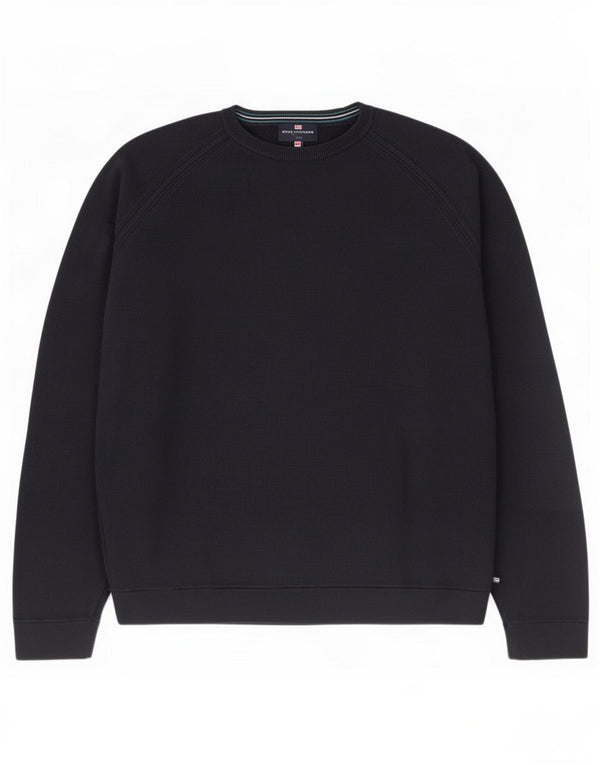 Ανδρικό πουλόβερ Marks & Spencer Blue Harbour Crew Neck Jumper XL Navy Cotton