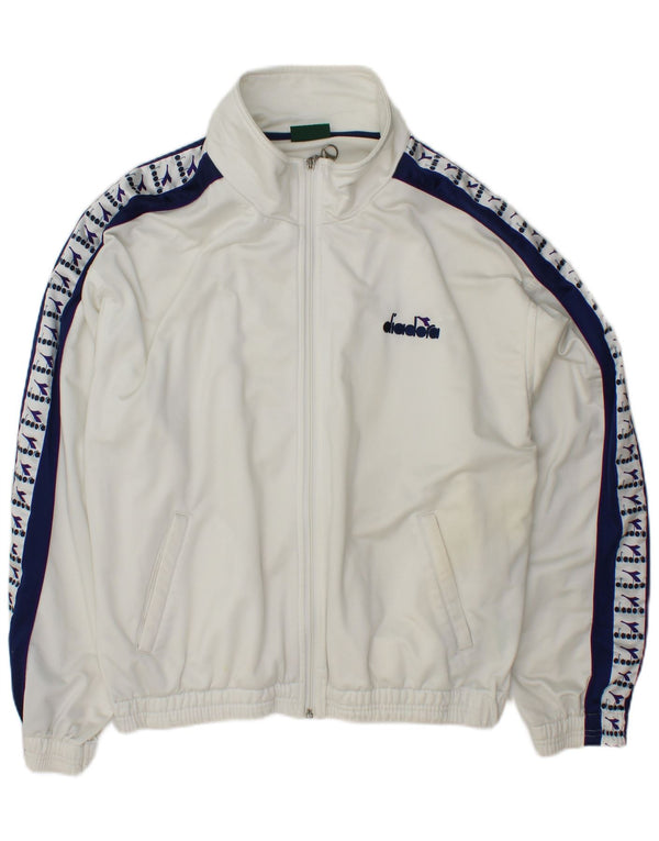 DIADORA Ανδρική φόρμα φόρμας γραφικών Top Jacket Large White Colourblock