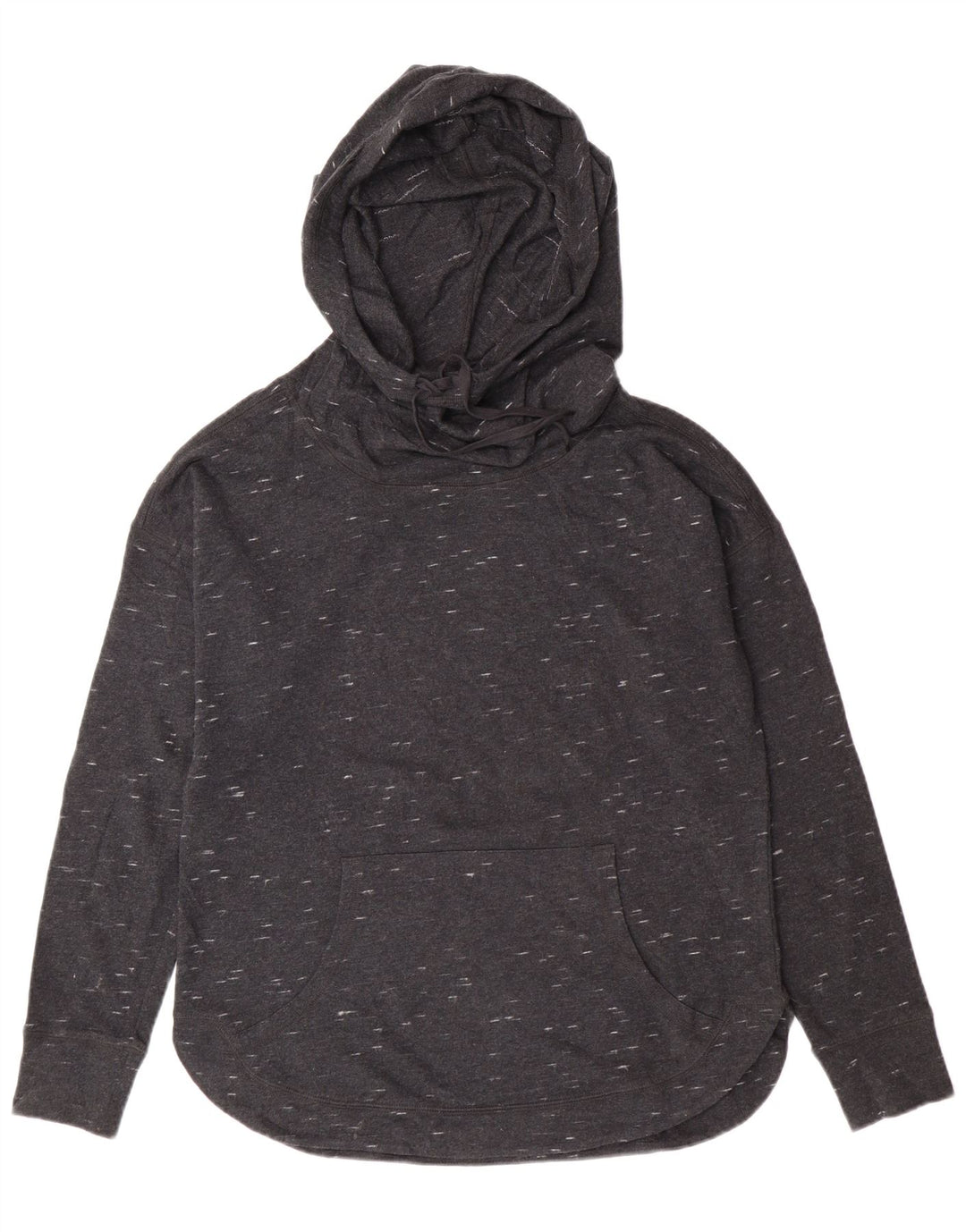 Champion Women's Oversized Hoodie Jumper UK 10 Small Grey Flecked Cotton