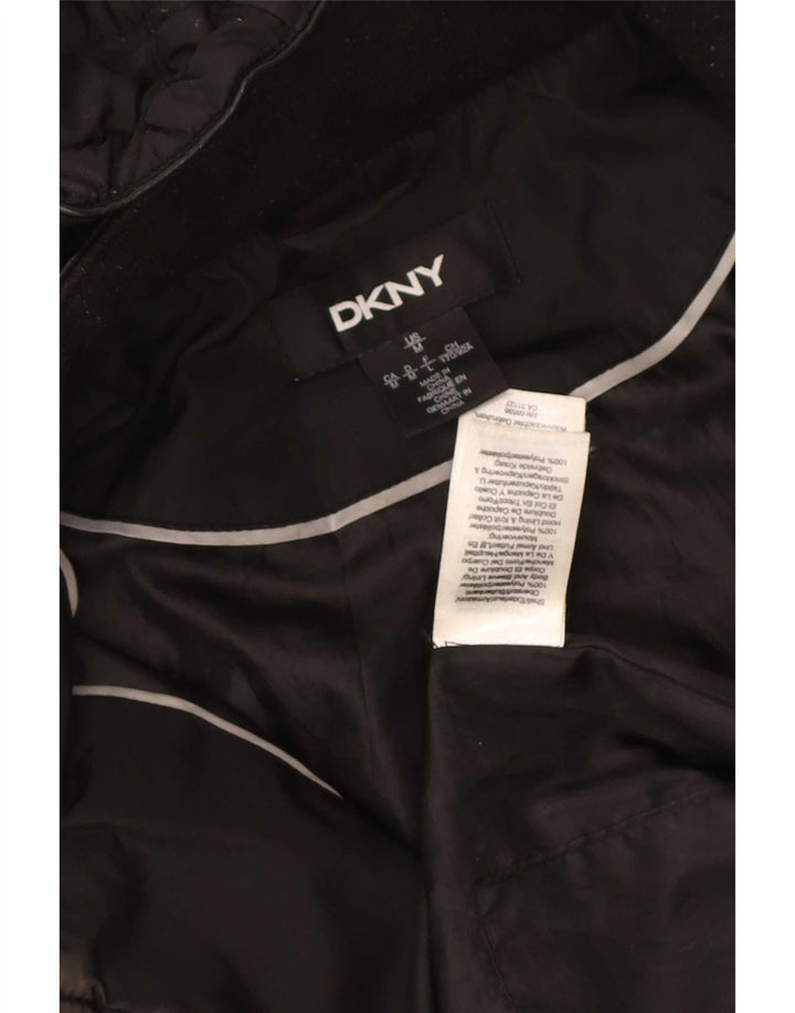 Dkny Γυναικείο Καπιτονέ μπουφάν με κουκούλα UK 14 Medium Navy Blue Polyester