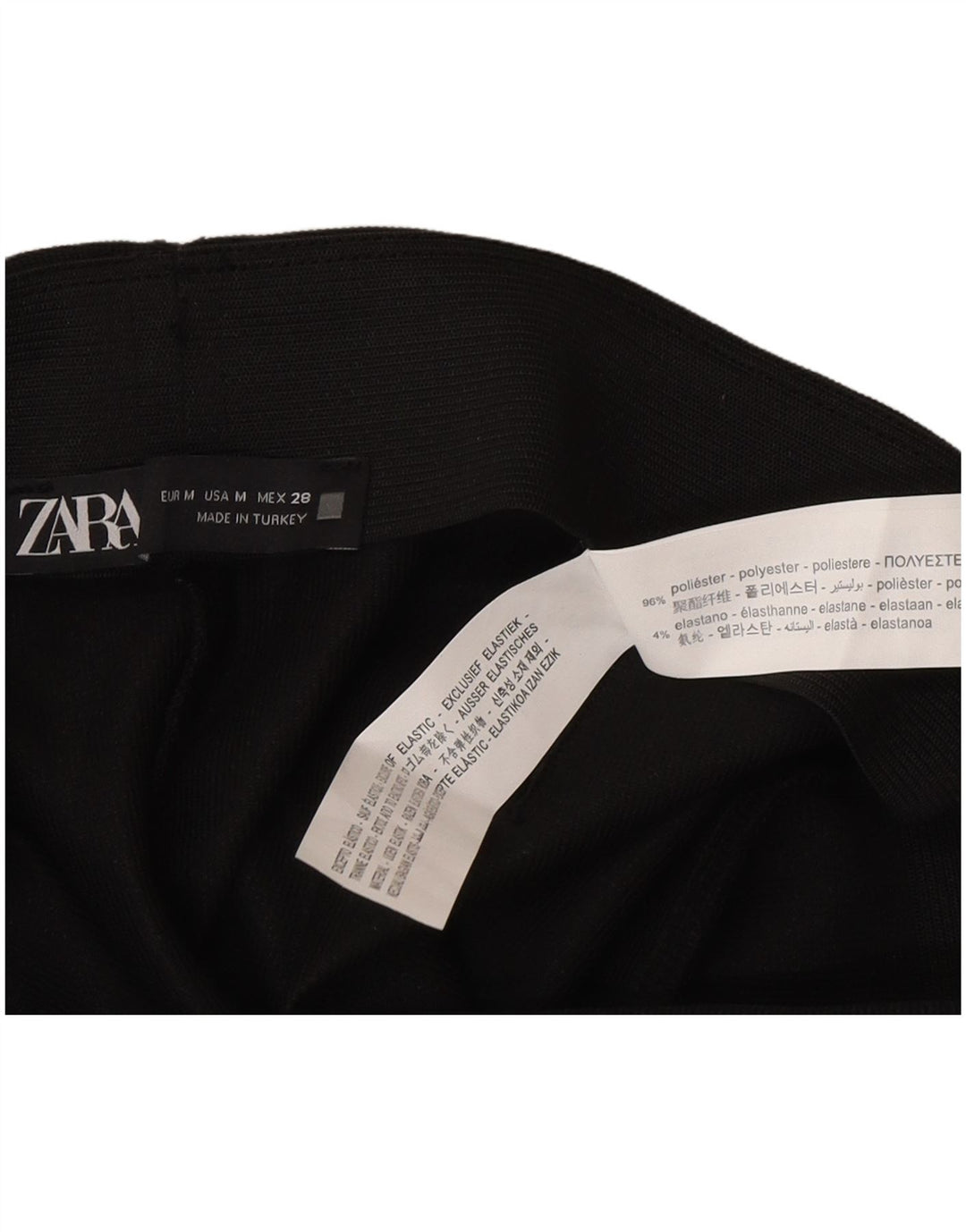 Zara Γυναικείο Flare Casual Παντελόνι Medium W28 L28 Μαύρο Πολυεστέρας