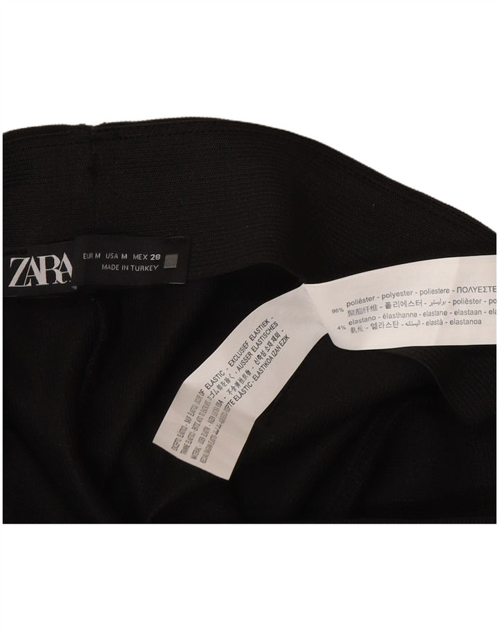 Zara Γυναικείο Flare Casual Παντελόνι Medium W28 L28 Μαύρο Πολυεστέρας