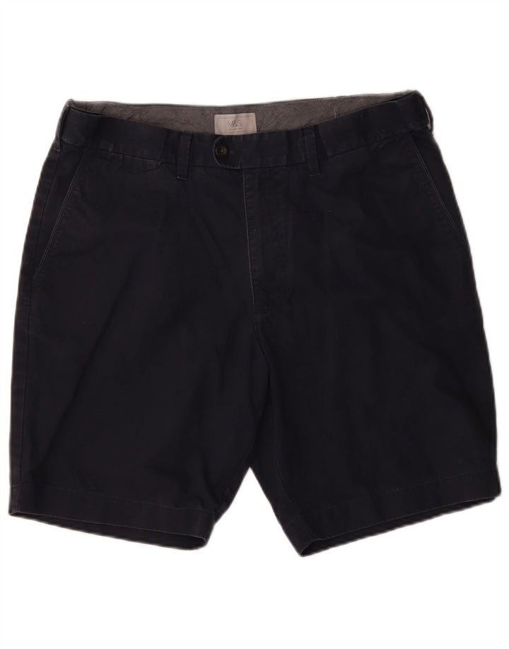 Ανδρικό σορτς Chino Marks & Spencer W36 Large Navy Blue από βαμβάκι