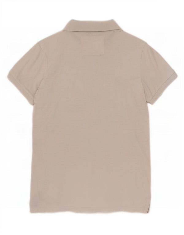 Abercrombie & Fitch Mens Muscle Polo Shirt Small White Cotton