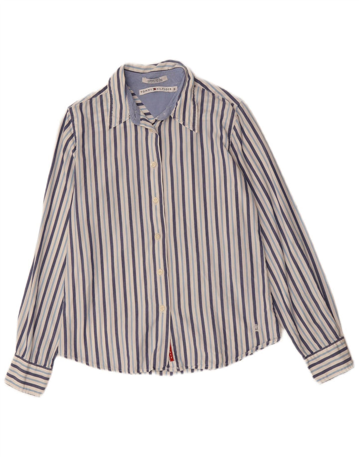 Tommy Hilfiger Γυναικείο Πουκάμισο US 10 Μεγάλο Μπλε Ριγέ Βαμβακερό