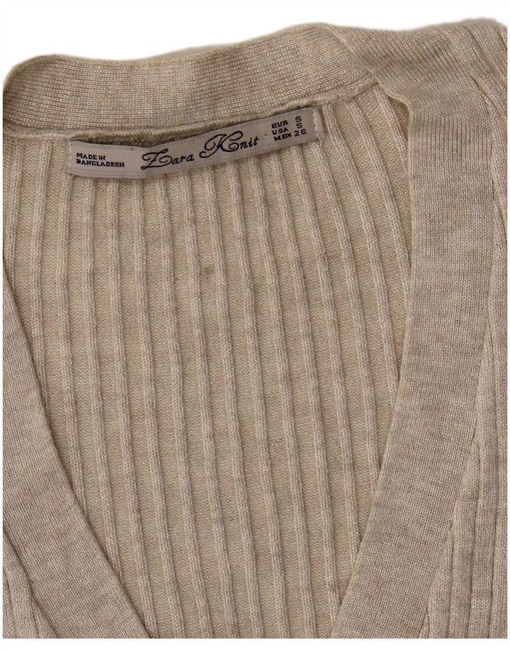 Zara Γυναικεία Ζακέτα UK 8 Small Beige