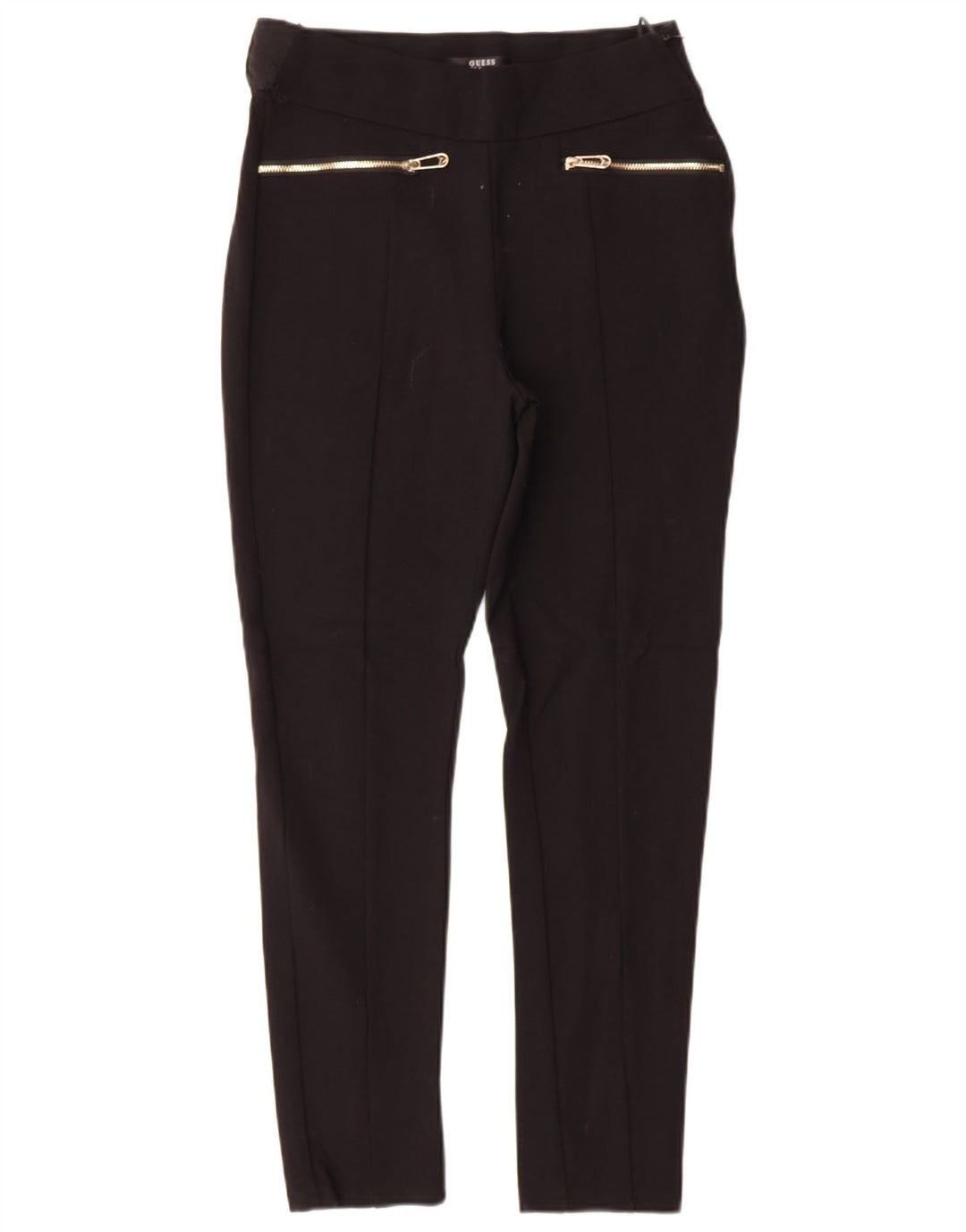 GUESS Womens Slim Casual Trousers Medium W28 L26 Black Viscose