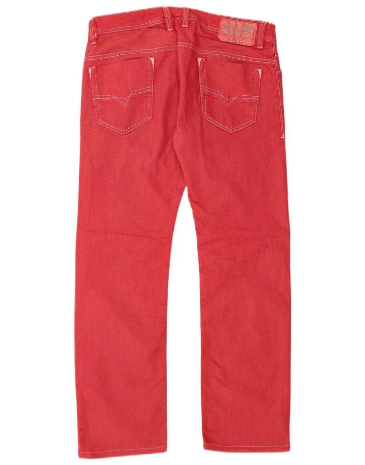 Ανδρικό τζιν Diesel Safado Straight W32 L29 Κόκκινο βαμβακερό