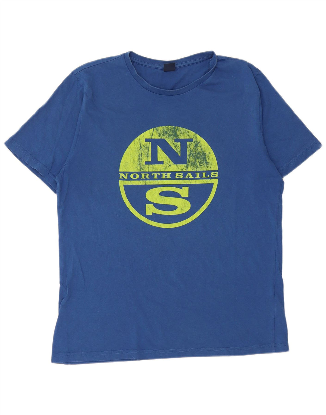 Ανδρικό γραφικό T-Shirt North Sails Top από μεσαίο μπλε βαμβακερό