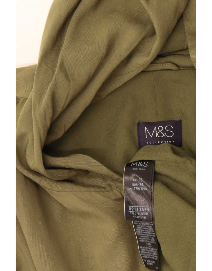 Marks & Spencer Γυναικείο μπουφάν Parka UK 16 Large Khaki Polyester