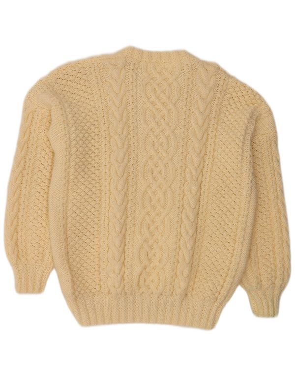 Γυναικείο πουλόβερ με λαιμόκοψη VINTAGE UK 14 Large Off White