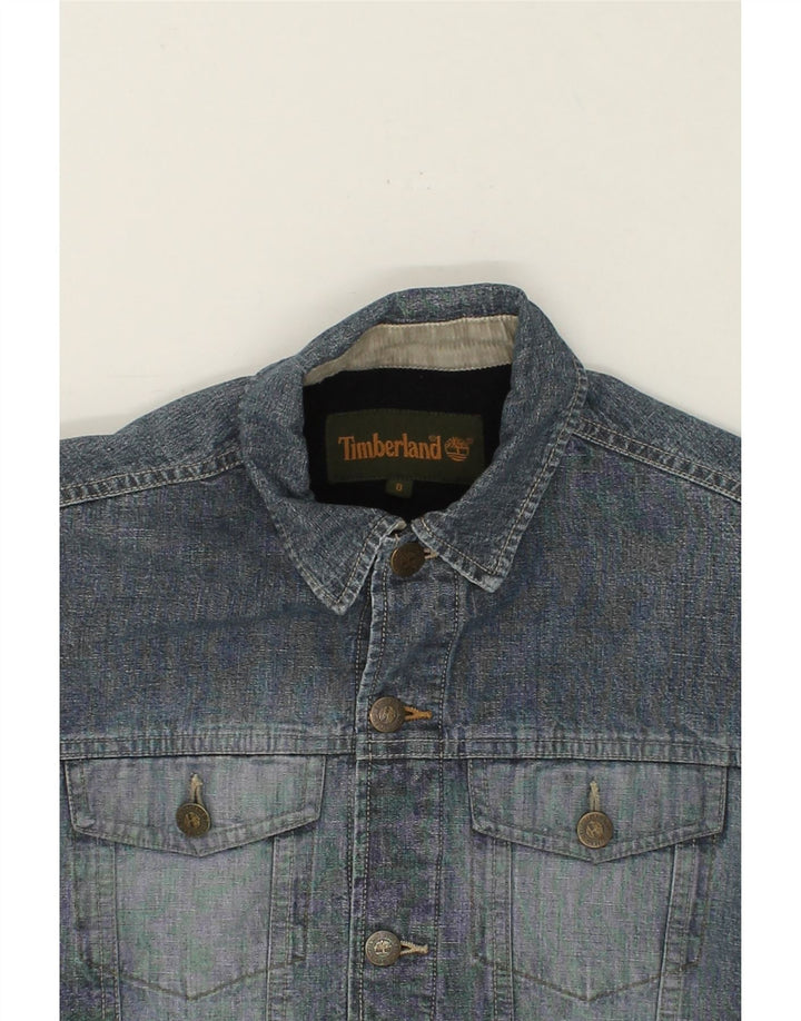 TIMBERLAND Boys Denim Jacket 7-8 Years Blue Cotton Vintage Timberland and Second-Hand Timberland from Messina Hembry 