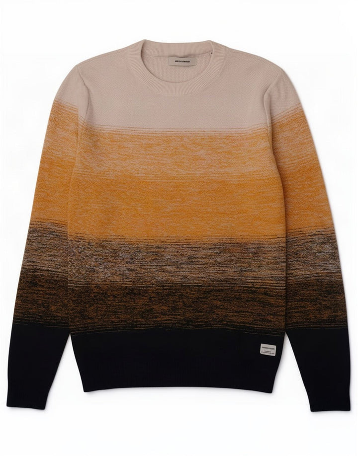 Jack & Jones Ανδρικό πουλόβερ με λαιμόκοψη, μικρό πολύχρωμο ριγέ