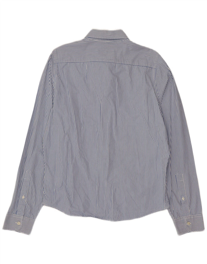 Ανδρικό πουκάμισο Hollister XL Μπλε βαμβακερό ριγέ