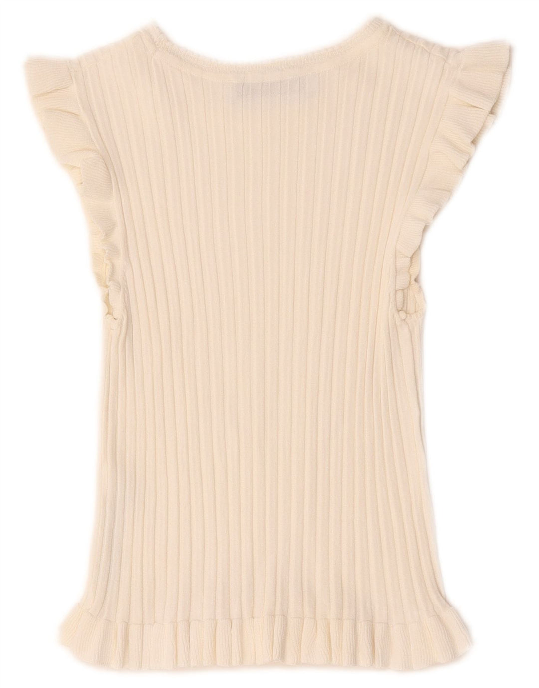 Zara Γυναικεία Μπλούζα Crop Top UK 8 Small White Viscose