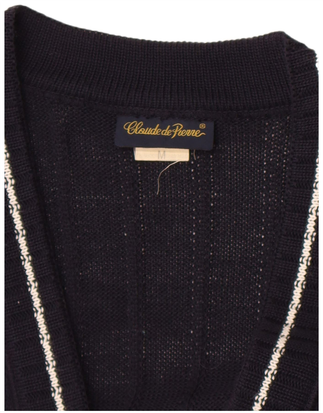 Claude De Pierre Γυναικεία ζακέτα UK 14 Medium Navy Blue γεωμετρική