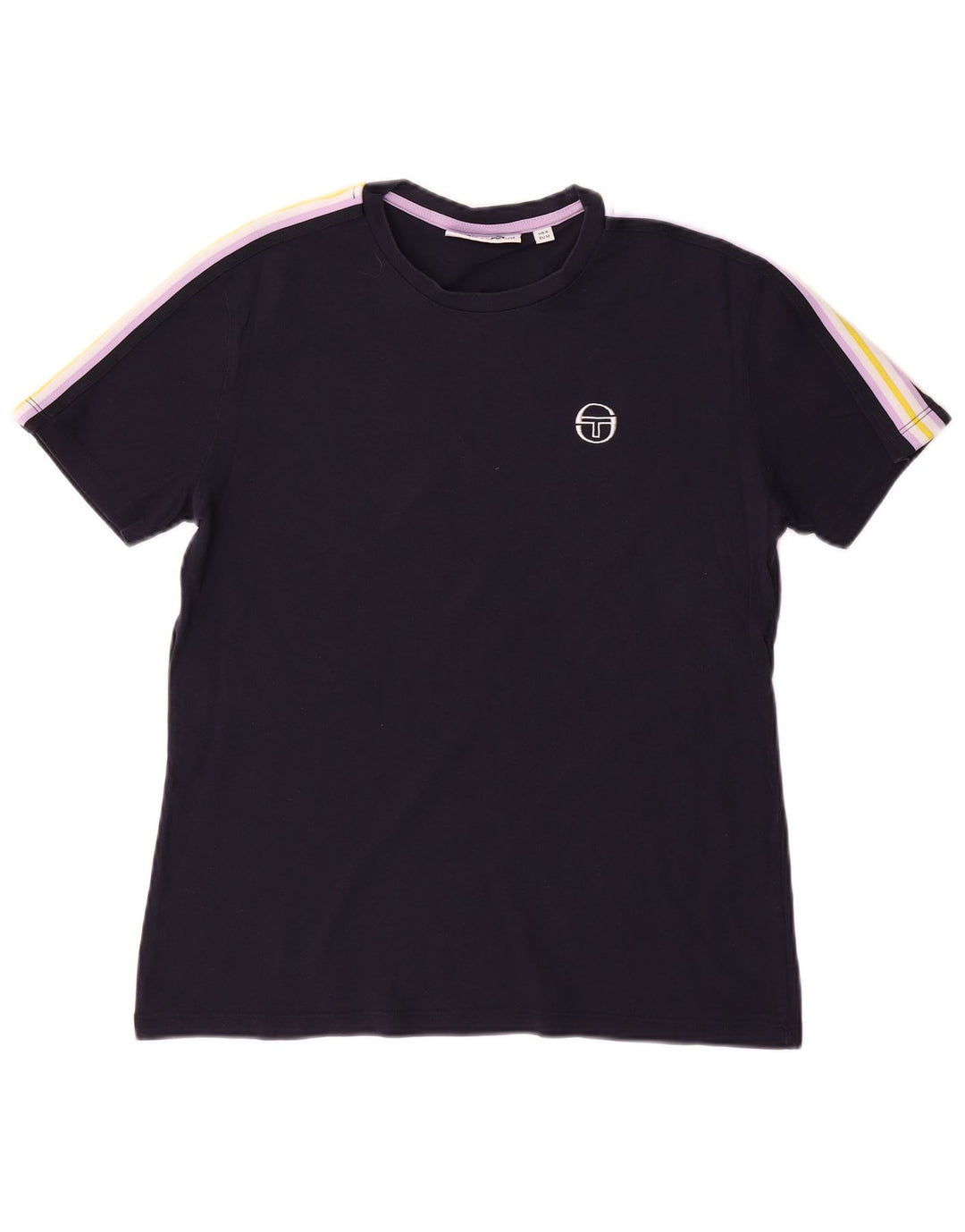SERGIO TACCHINI Ανδρικό T-Shirt Top Small Navy Blue Colourblock