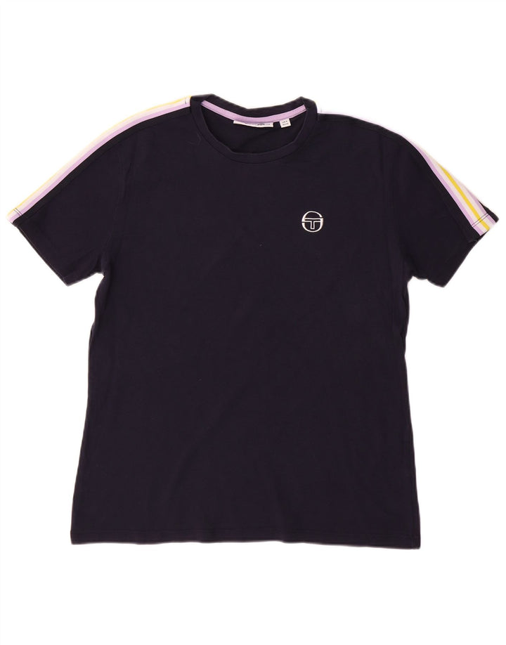 SERGIO TACCHINI Ανδρικό T-Shirt Top Small Navy Blue Colourblock