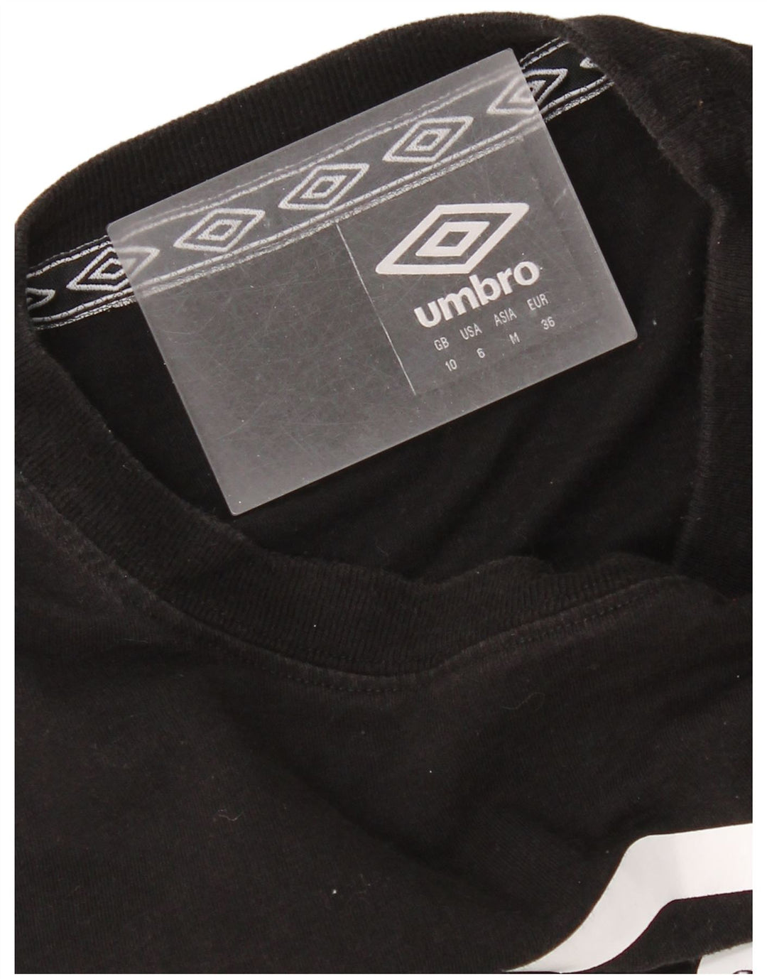 Γυναικείο Umbro Crop Oversized γραφικό μακρυμάνικο UK 10 Small Black