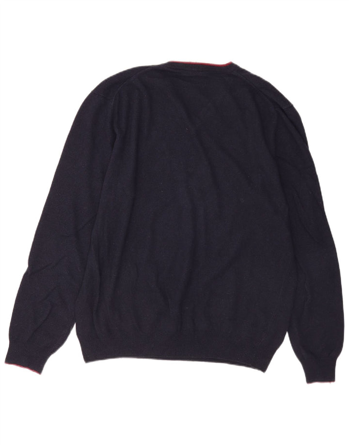 Ανδρικό πουλόβερ Harmont & Blaine με V λαιμόκοψη XL Μαλλί Navy Blue