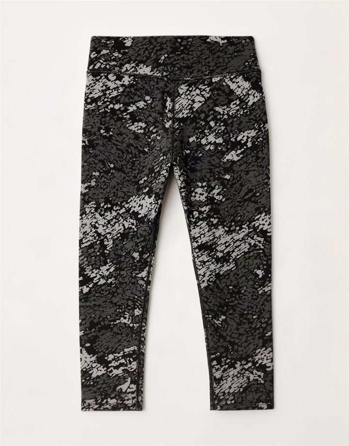 Γυναικεία κολάν Nike Dri Fit Capri UK 12 μεσαίου γκρι πολυεστέρας