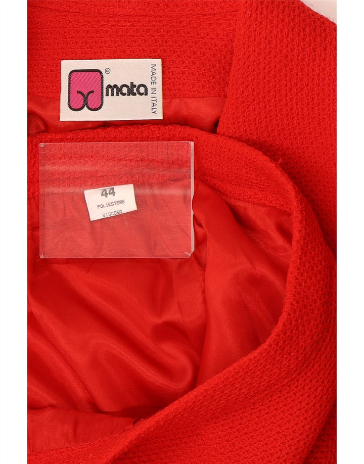 VINTAGE Γυναικείο Σετ Φούστας 2 τεμαχίων IT 44 Medium W26 Red Polyester