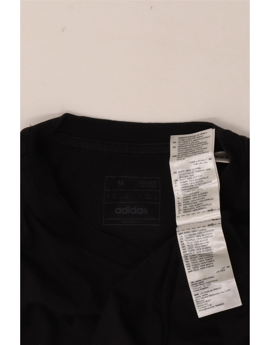 Adidas Ανδρικό T-Shirt Regular Fit Top Μεσαίο μαύρο βαμβακερό