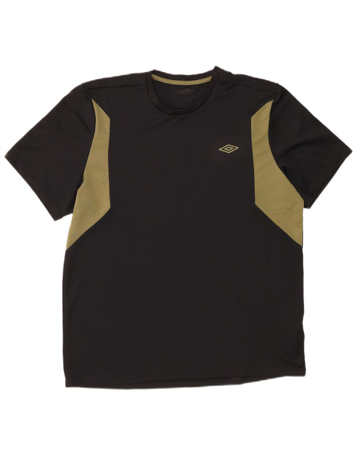 Ανδρικό T-Shirt Umbro Top Medium Black Colourblock Πολυεστέρας