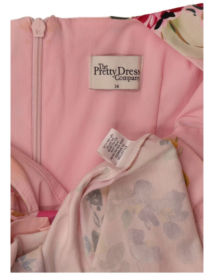 THE PRETTY DRESS COMPANY Γυναικείο φόρεμα με θήκη UK 14 μεγάλο ροζ λουλουδάτο