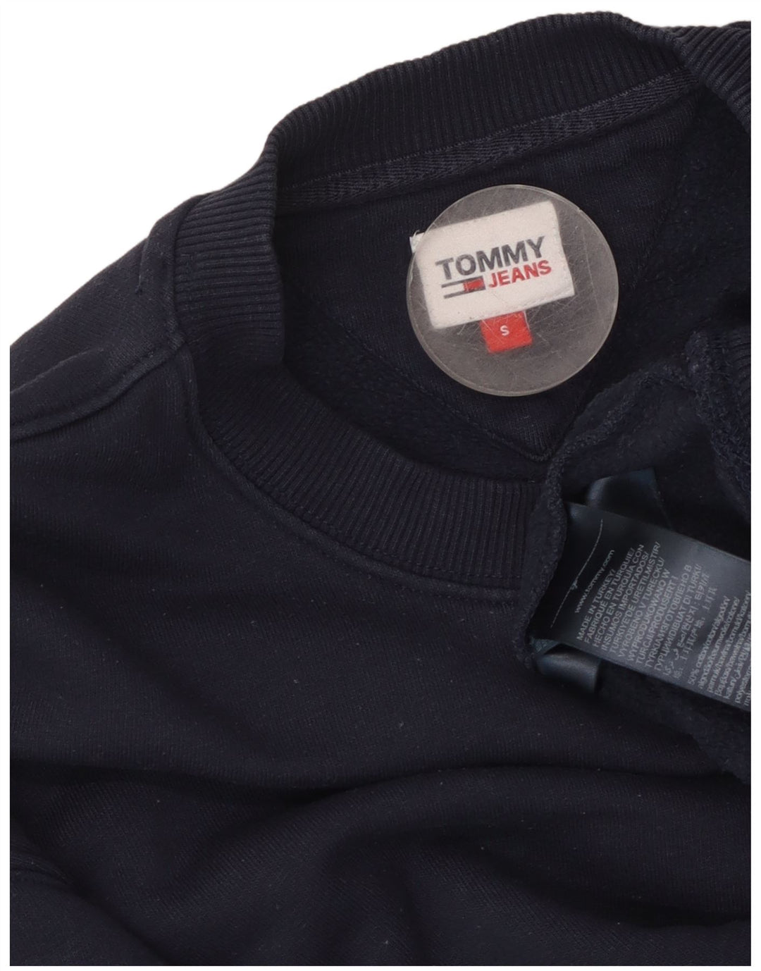 TOMMY HILFIGER Γυναικείο φούτερ μεγάλου μεγέθους Jumper UK 10 Small Navy Blue