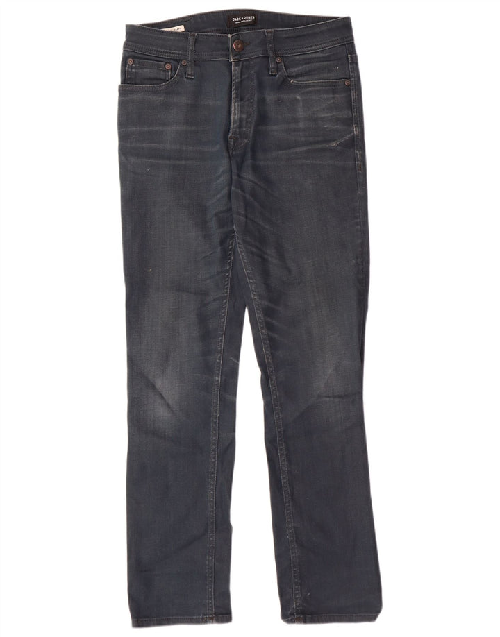 JACK & JONES Ανδρικό τζιν Clark Straight W30 L29 Navy Blue Cotton