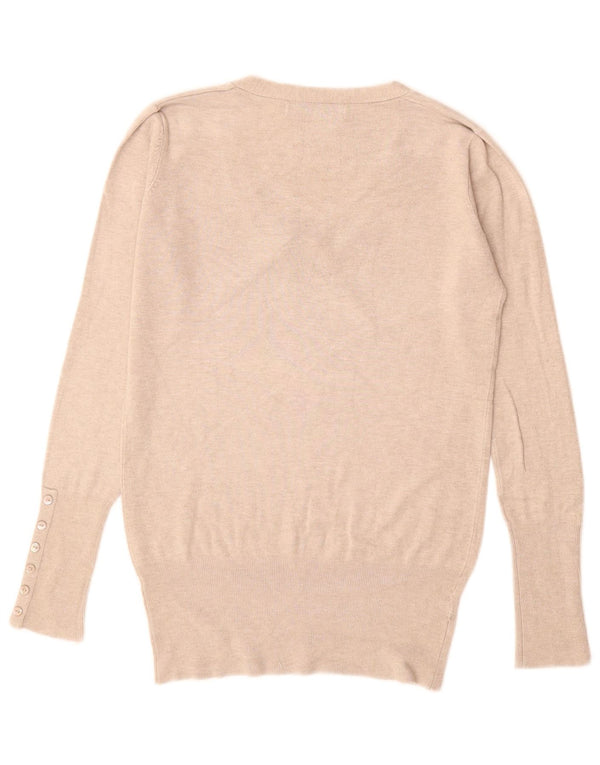 Γυναικείο πουλόβερ ZARA με V λαιμόκοψη UK 12 Medium Beige