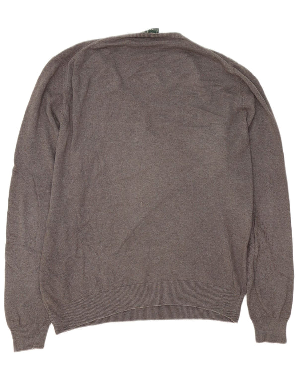 Fred Perry Ανδρικό πουλόβερ με V λαιμόκοψη XL Γκρι μαλλί