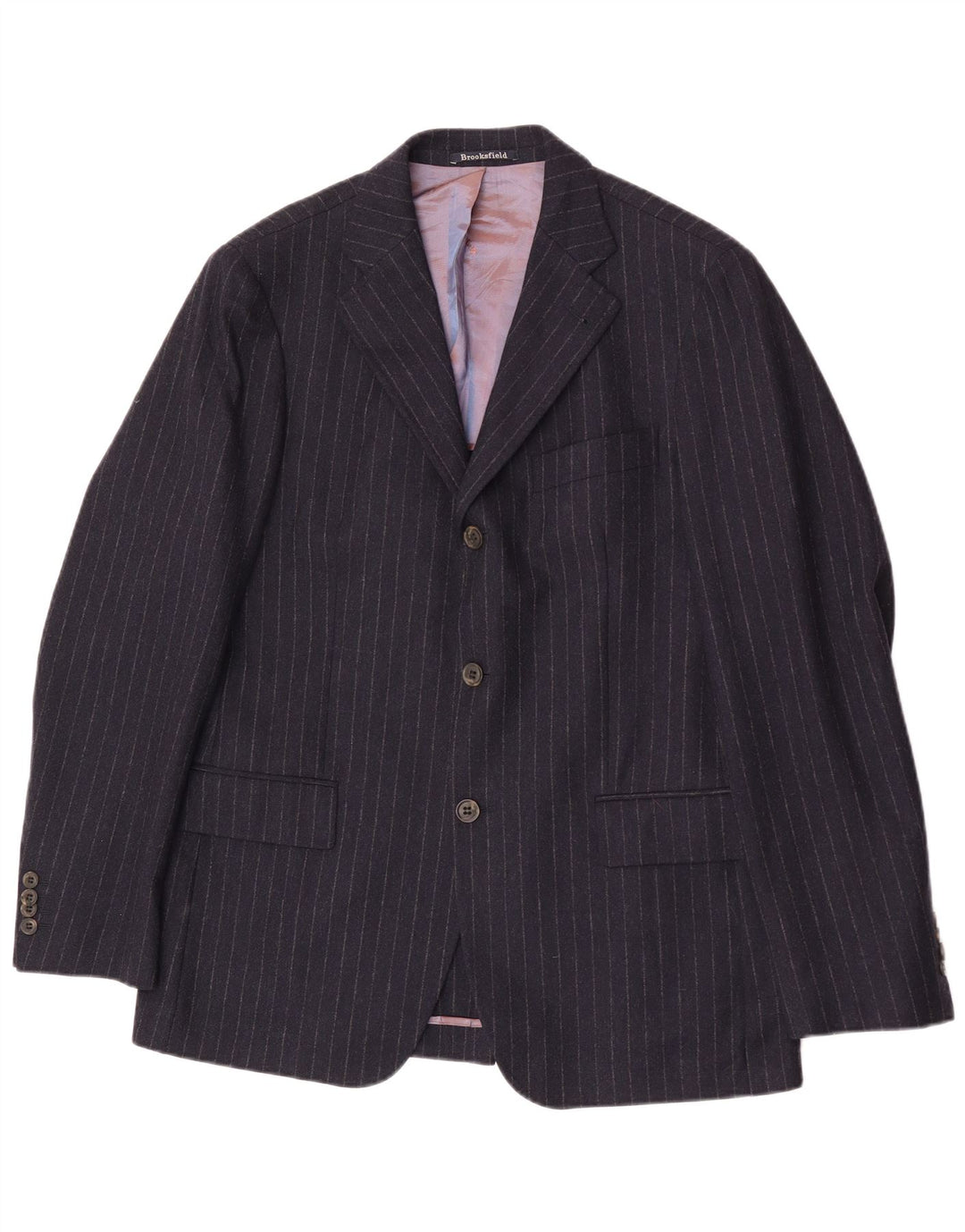 Brooksfield Ανδρικό σακάκι με 3 κουμπιά μπλέιζερ IT 50 Large Navy Blue Pinstripe