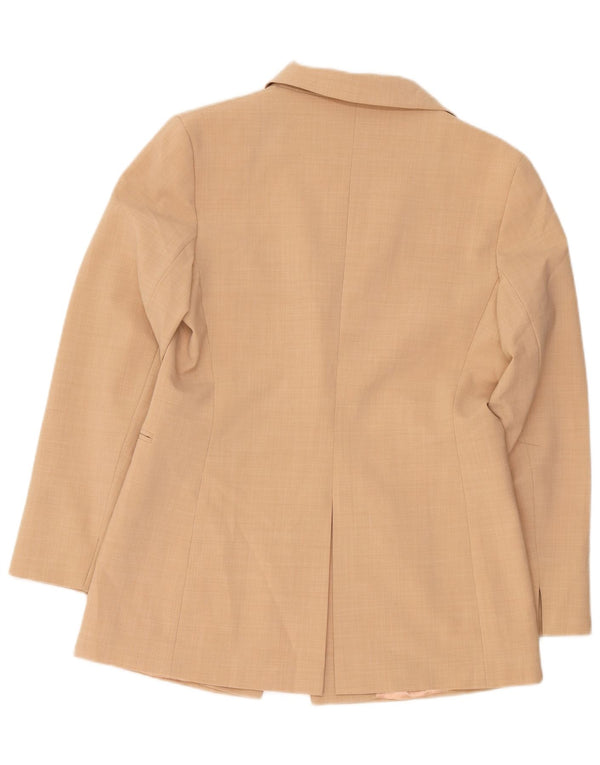 Oasis Γυναικείο μπλέιζερ 1 κουμπιού μπουφάν UK 14 Medium Beige Polyester