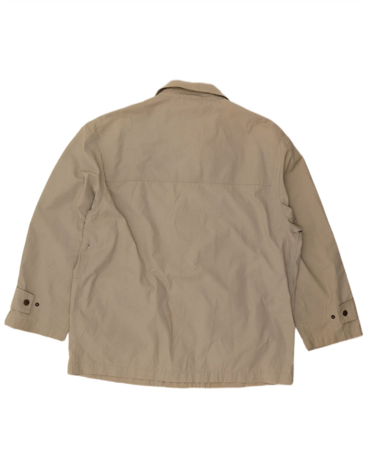 Vintage Mens Utility Jacket UK 42 XL Beige Polyester