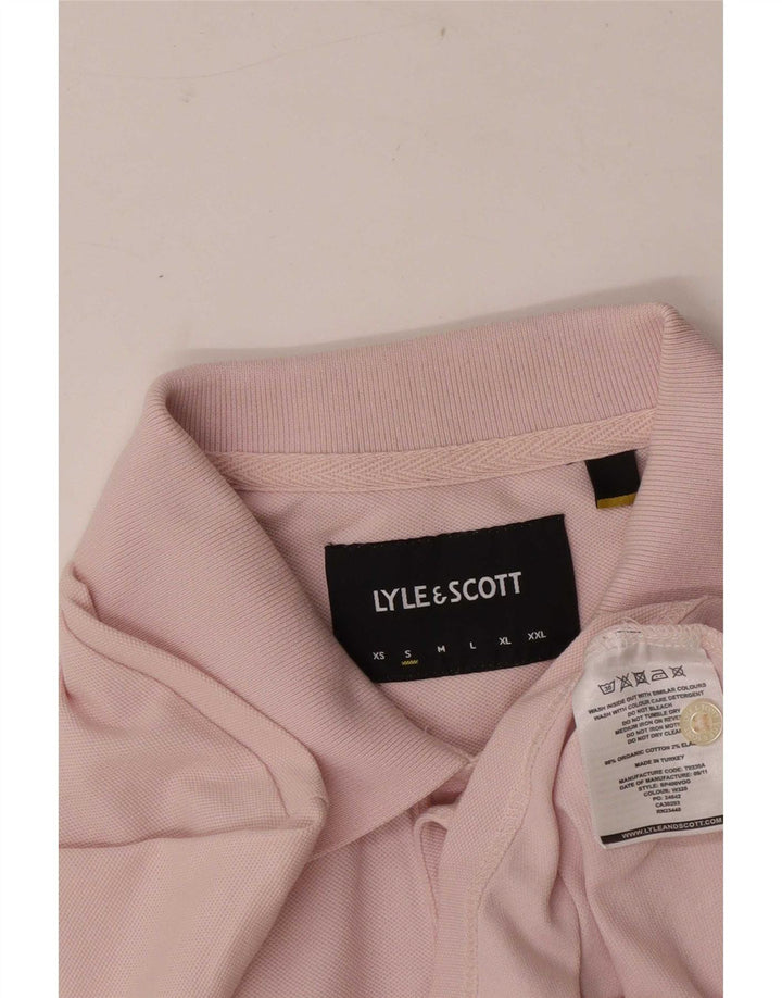 Ανδρικό πουκάμισο πόλο Lyle & Scott, μικρό ροζ βαμβακερό