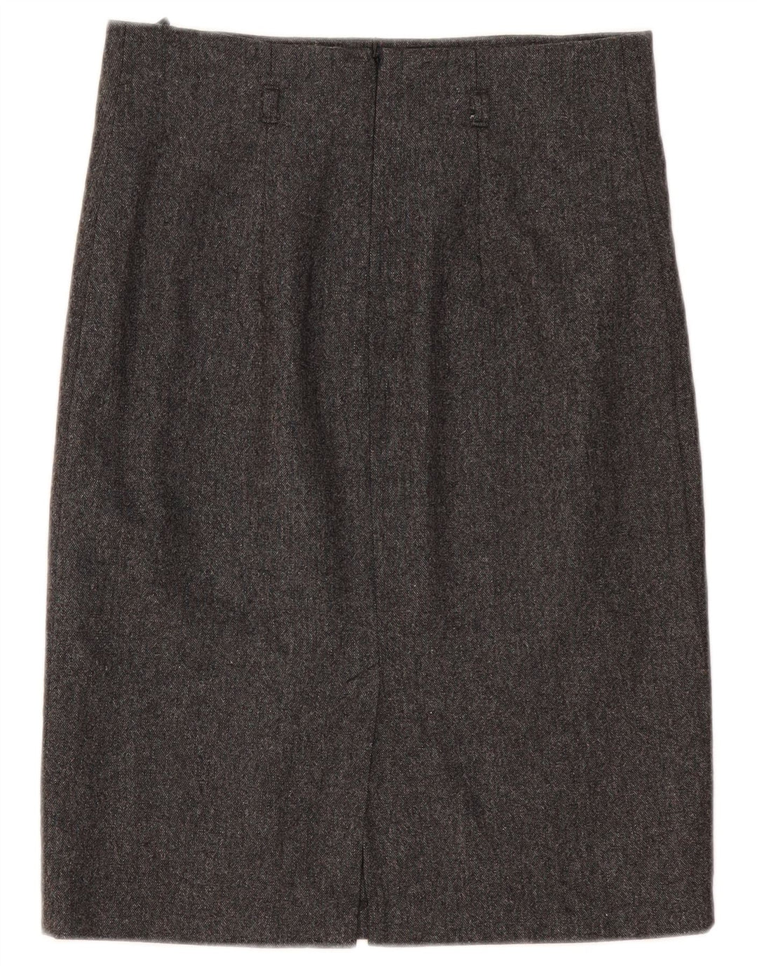 Γυναικεία ίσια φούστα Benetton IT 42 Medium W30 Γκρι μαλλί