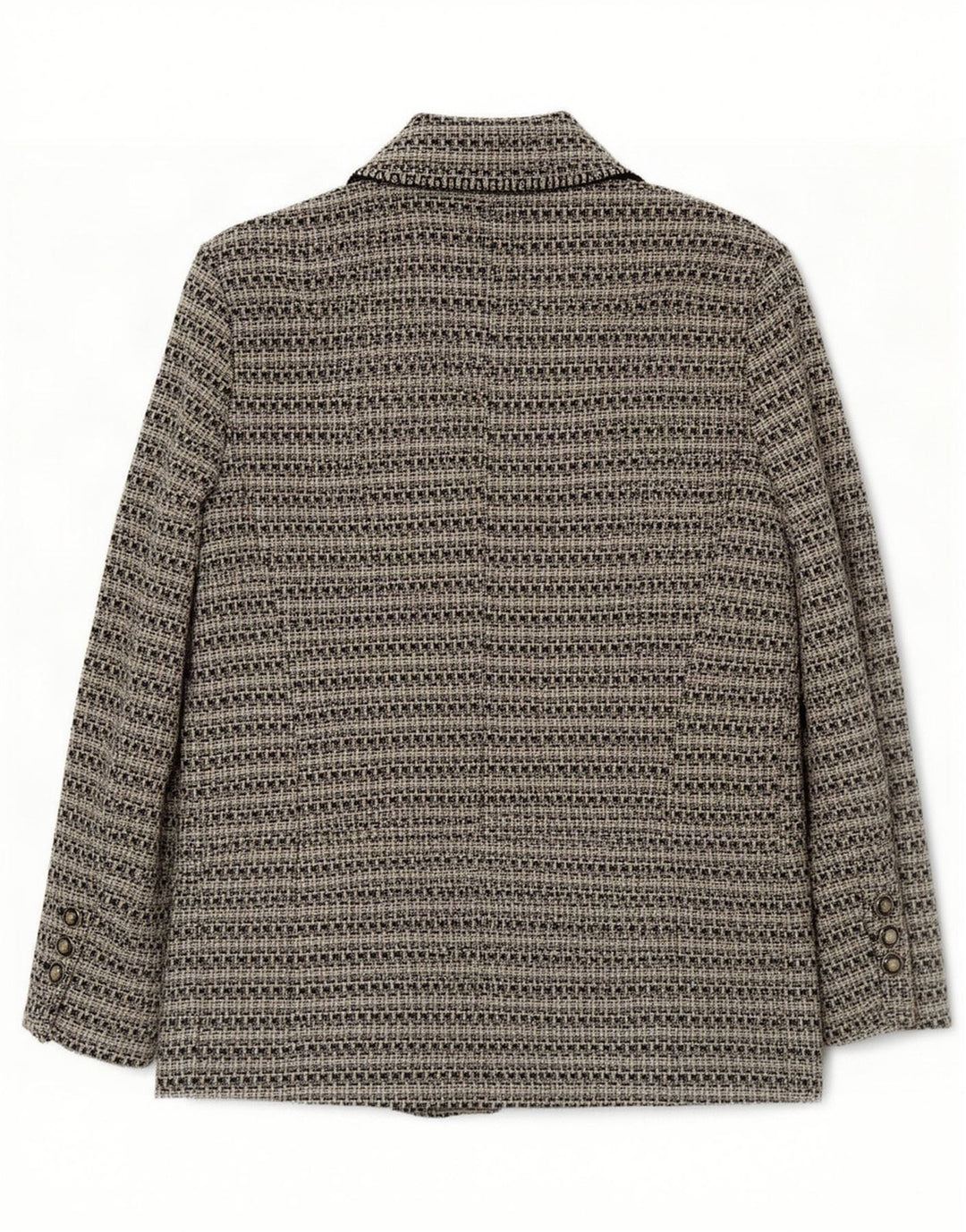 Zara Γυναικείο μπουφάν blazer UK 18 XL Γκρι ριγέ πολυεστέρας